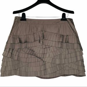 RYU Tiered Pleated Gray Mini Skirt Women Size: Medium